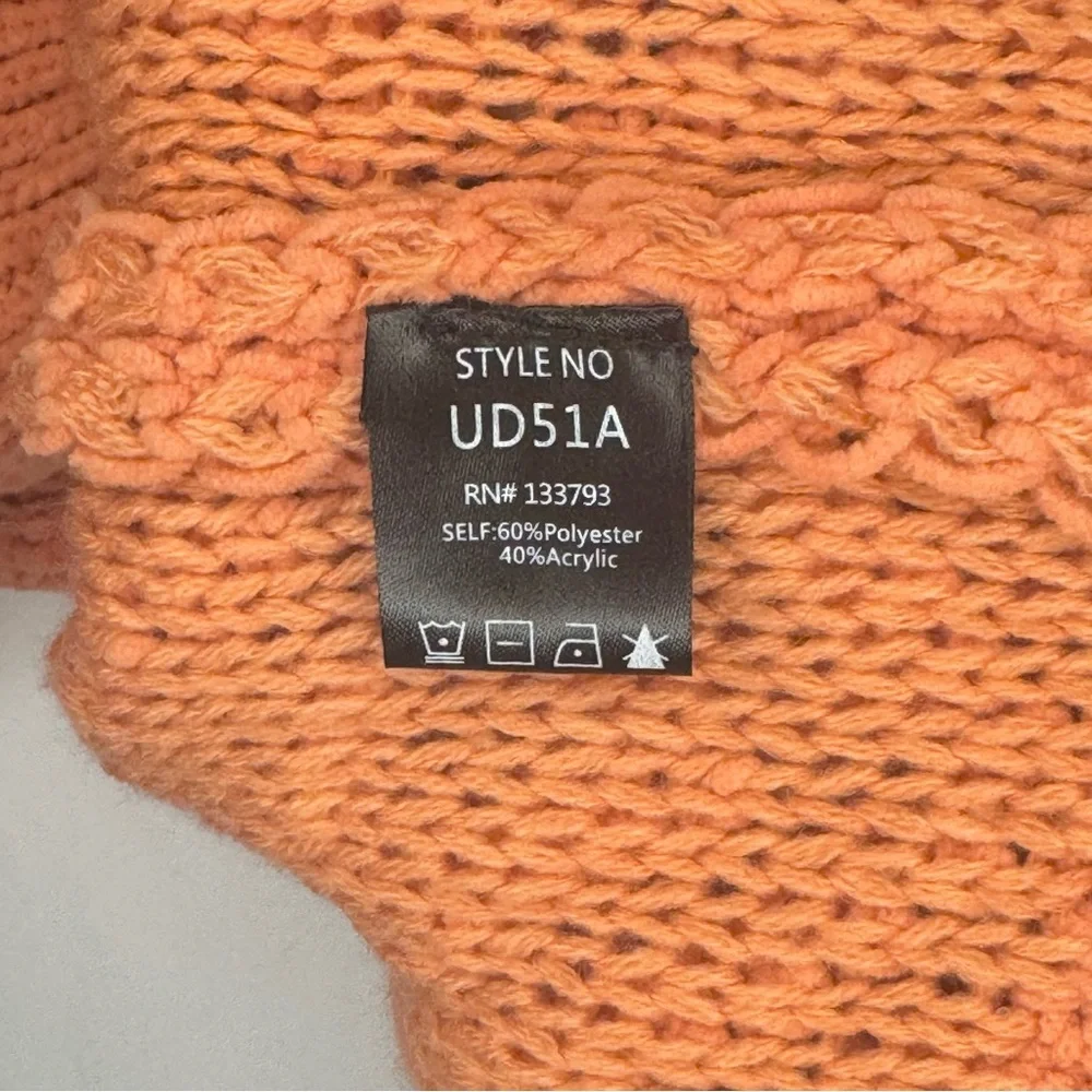 POL The Bright Side Chenille V Neck Sweater Oversized Semi-Cropped Size S - Picture 8 of 8